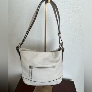 Coach Legacy Chalk White Leather Slim Shoulder Bag 1415